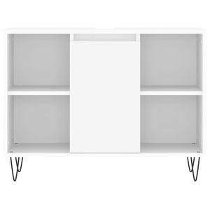 vidaXL Set Mobili da Bagno 3 pz Bianco in Legno Multistrato