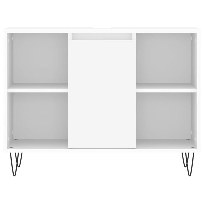 vidaXL Set Mobili da Bagno 3 pz Bianco in Legno Multistrato