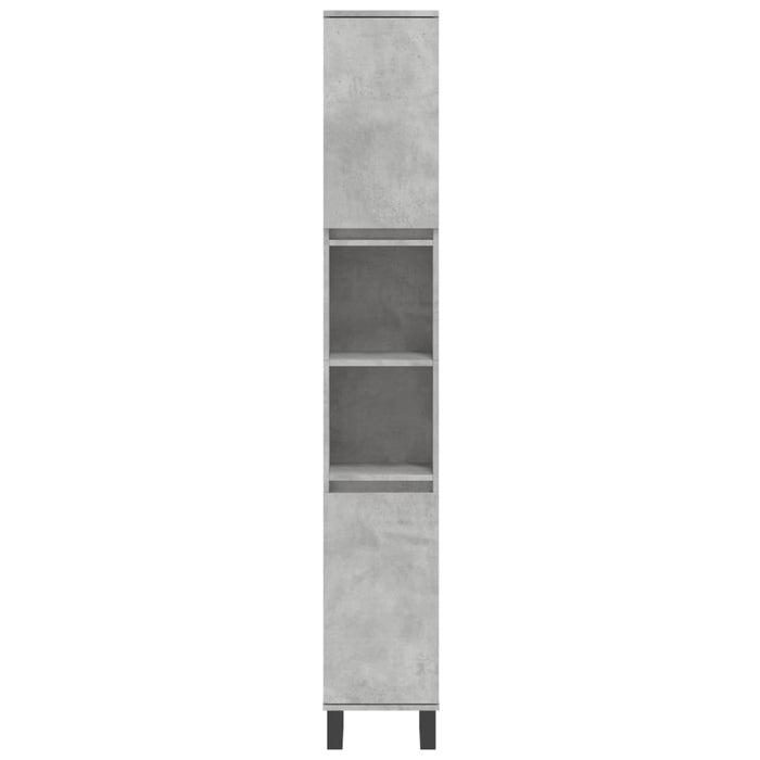 Set Mobili da Bagno 3 pz Grigio Cemento in Legno Multistrato 3190311