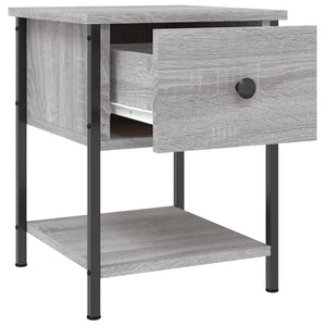 Comodini 2 pz-Set di 2 Tavolino da notte Grigio Sonoma 34x35,5x45 cm in Legno Multistrato