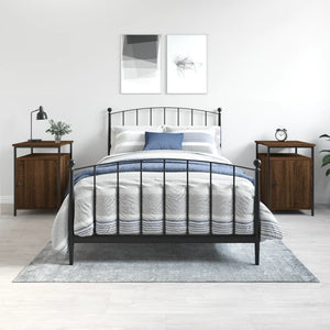 Comodini Rovere Marrone 2 pz-Set di 2 Tavolino da notte 40x42x60 cm Legno Multistrato 691261