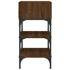 Comodino Rovere Marrone 35x34,5x70 cm in Legno Multistrato 825891