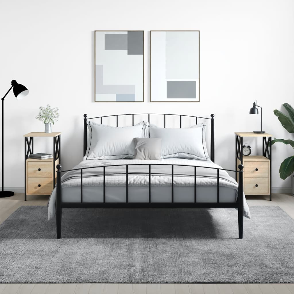 Comodini 2 pz Rovere Sonoma 34x35,5x70 cm in Legno Multistrato 825946