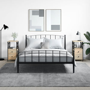 Comodini 2 pz Rovere Sonoma 34x35,5x70 cm in Legno Multistrato 825946