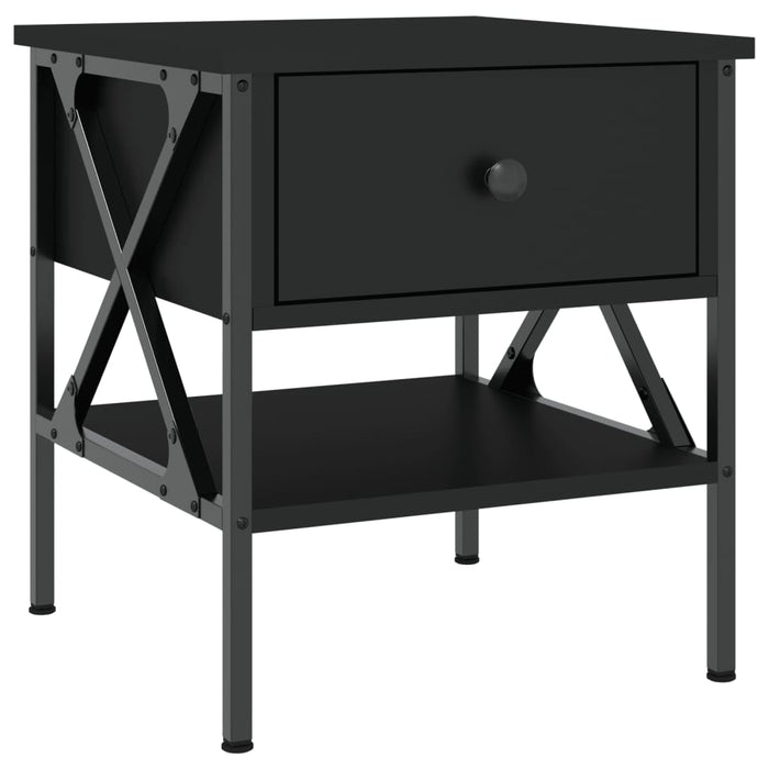 Comodino Nero 40x42x45 cm in Legno Multistratocod mxl 127506