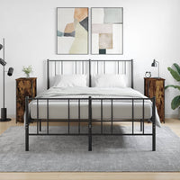 Comodini 2 pz Rovere Fumo 32x42x80 cm in Legno Multistrato 825968