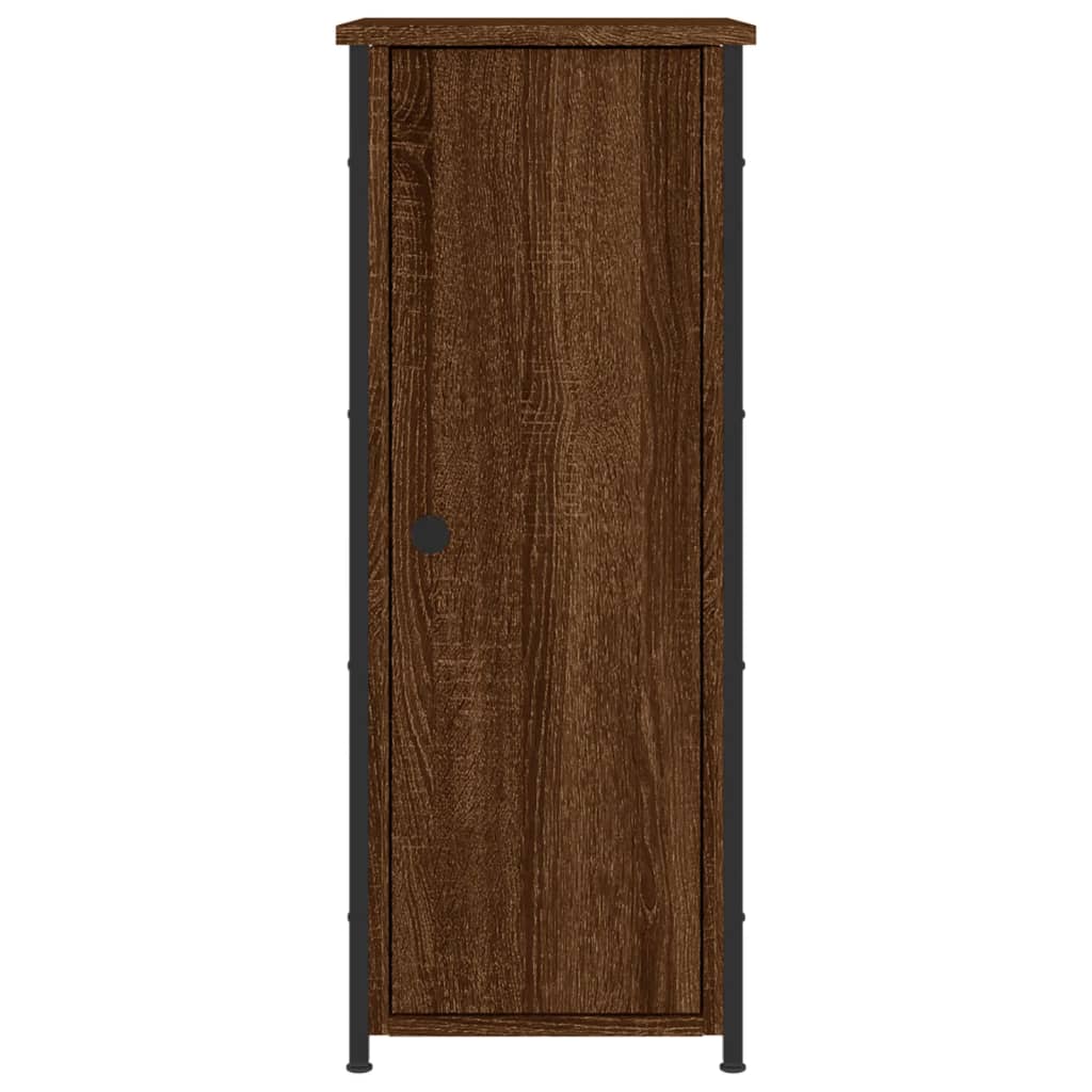 Comodini Rovere Marrone 2 pz-Set di 2 Tavolino da notte 32x42x80 cm in Legno Multistrato