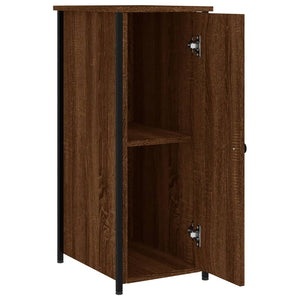 Comodini Rovere Marrone 2 pz-Set di 2 Tavolino da notte 32x42x80 cm in Legno Multistrato