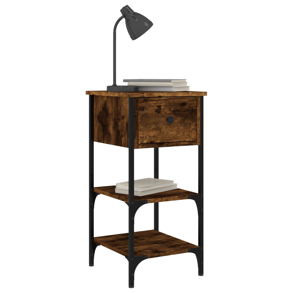 Comodino Rovere Fumo 34x36x70 cm in Legno Multistratocod mxl 105934