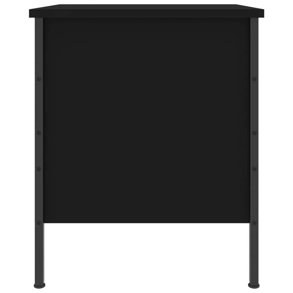 Comodino-Tavolino da notte Nero 40x42x50 cm in Legno Multistrato