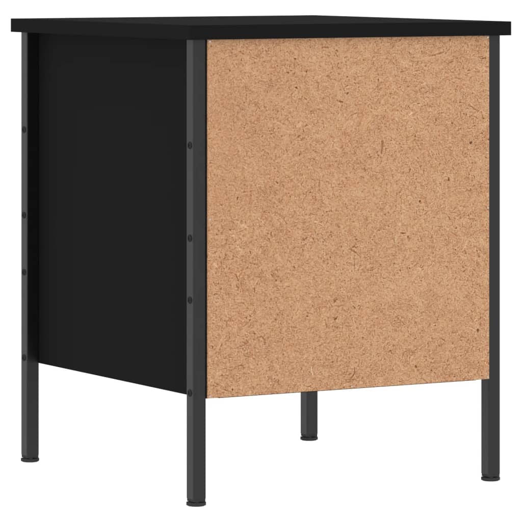 Comodino-Tavolino da notte Nero 40x42x50 cm in Legno Multistrato