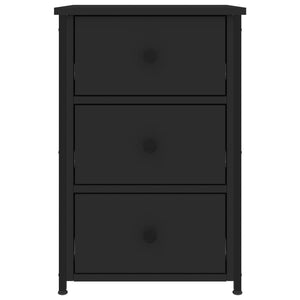Comodino Nero 40x36x60 cm in Legno Multistrato 825993