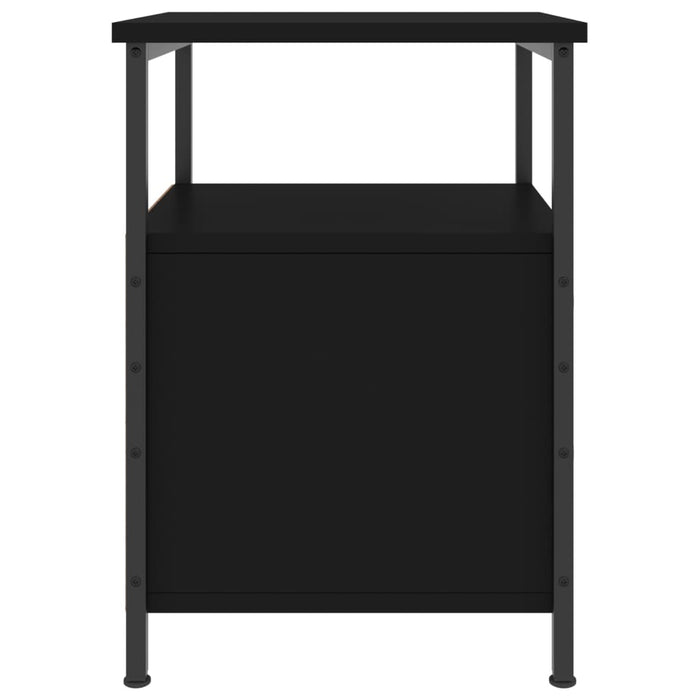 Comodino-Tavolino da notte Nero 34x35,5x50 cm in Legno Multistrato