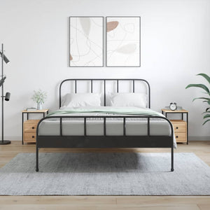 Comodini 2pz-Set di 2 Tavolino da notte Rovere Sonoma 34x35,5x50 cm in Legno Multistrato