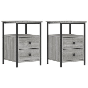 Comodini 2 pz Grigio Sonoma 34x35,5x50 cm in Legno Multistratocod mxl 126287