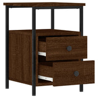 Comodini 2pz-Set di 2 Tavolino da notte Rovere Marrone 34x35,5x50 cm in Legno Multistrato