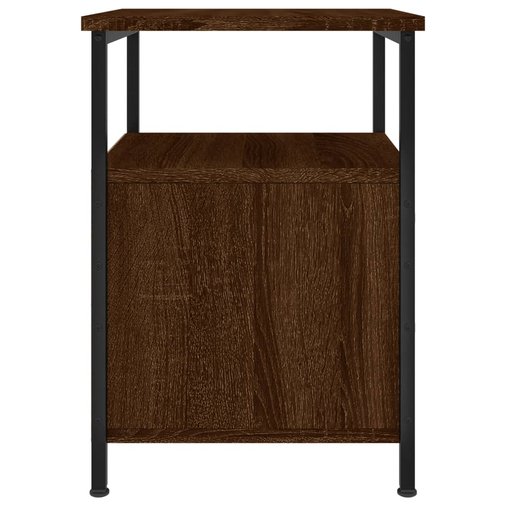 Comodini 2pz-Set di 2 Tavolino da notte Rovere Marrone 34x35,5x50 cm in Legno Multistrato