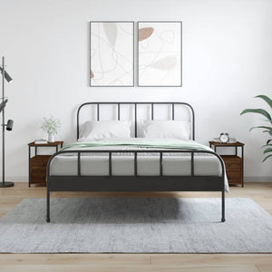 Comodini 2pz-Set di 2 Tavolino da notte Rovere Marrone 34x35,5x50 cm in Legno Multistrato