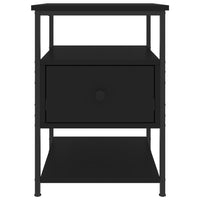 Comodini 2pz Neri 40x42x56 cm in Legno Multistrato 826024