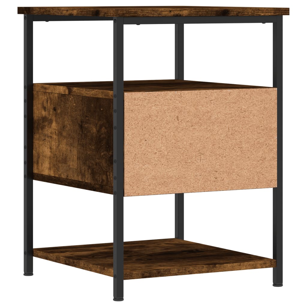 Comodini 2 pz Rovere Fumo 40x42x56 cm in Legno Multistrato 826028