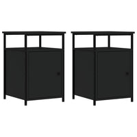 Comodini 2 pz Neri 40x42x60 cm in Legno Multistrato 826034