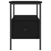 Comodino-Tavolino da notte Nero 34x36x50 cm in Legno Multistrato