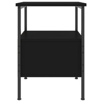 Comodino-Tavolino da notte Nero 34x36x50 cm in Legno Multistrato