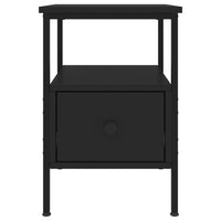 Comodini 2pz Neri 34x36x50 cm in Legno Multistrato 826044