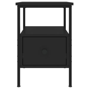 Comodini 2pz Neri 34x36x50 cm in Legno Multistrato 826044