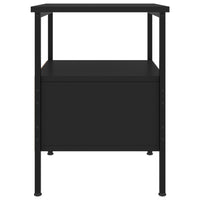 Comodini 2pz Neri 34x36x50 cm in Legno Multistrato 826044