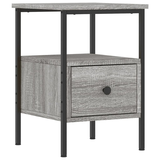 Comodino Grigio Sonoma 34x36x50 cm in Legno Multistrato 826049