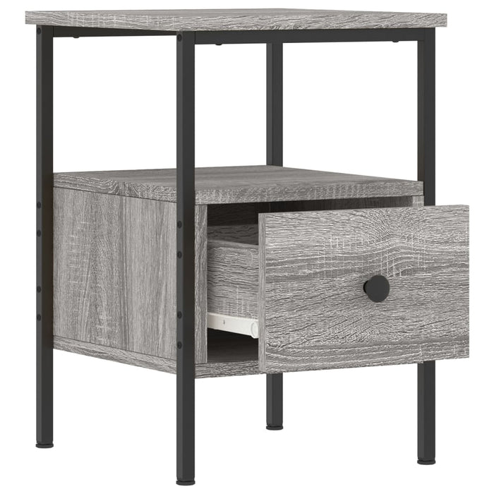 Comodini 2pz Grigio Sonoma 34x36x50 cm in Legno Multistrato 826050