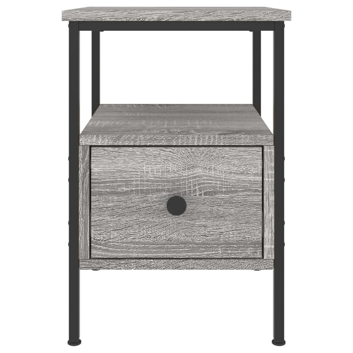 Comodini 2pz Grigio Sonoma 34x36x50 cm in Legno Multistrato 826050