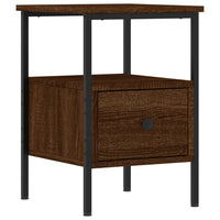 Comodini 2pz-Set di 2 Tavolino da notte Rovere Marrone 34x36x50 cm in Legno Multistrato