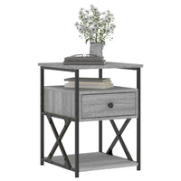 Comodini 2 pz Grigio Sonoma 40x42x55 cm in Legno Multistrato 826080