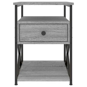Comodini 2 pz Grigio Sonoma 40x42x55 cm in Legno Multistrato 826080