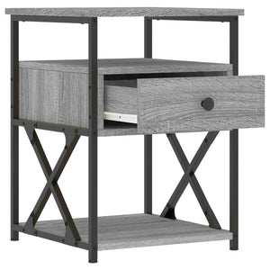Comodini 2 pz Grigio Sonoma 40x42x55 cm in Legno Multistrato 826080