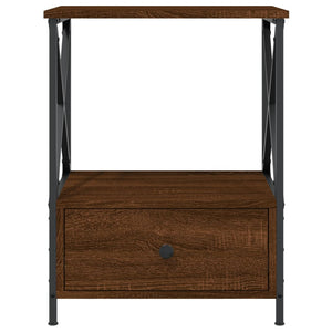 Comodino-Tavolino da notte Rovere Marrone 50x41x65 cm in Legno Multistrato