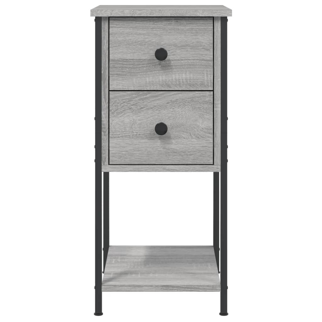 Comodino-Tavolino da notte Grigio Sonoma 32x42x70 cm in Legno Multistrato