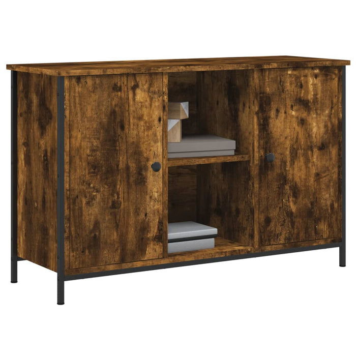 Mobile TV-Credenza per TV-Console TV Rovere Fumo 100x35x65 cm in Legno Multistrato