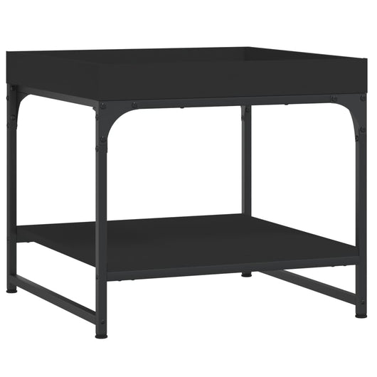 Tavolino da Salotto Nero 49,5x49,5x45 cm in Legno Multistrato 832808