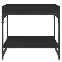 Tavolino da Salotto Nero 49,5x49,5x45 cm in Legno Multistrato 832808