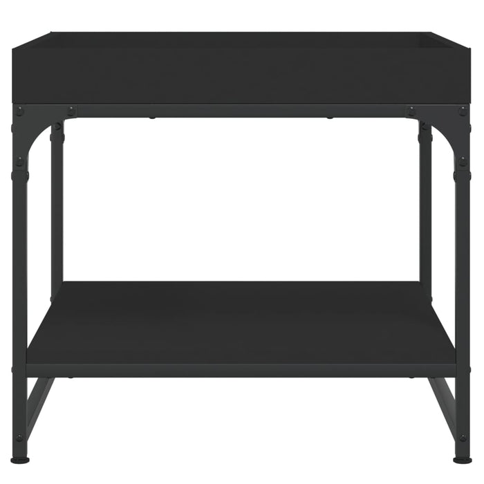 Tavolino da Salotto Nero 49,5x49,5x45 cm in Legno Multistrato 832808