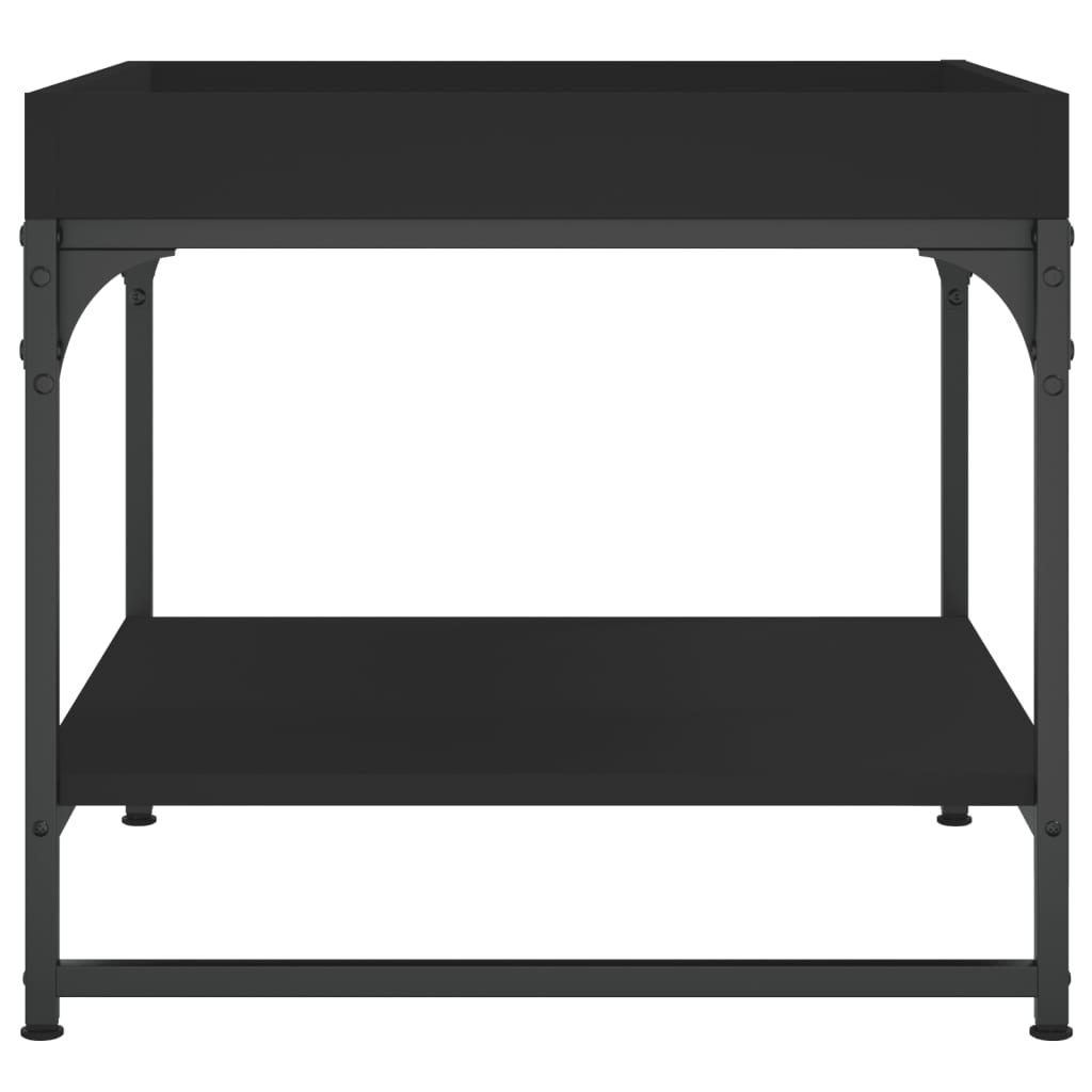 Tavolino da Salotto Nero 49,5x49,5x45 cm in Legno Multistrato 832808