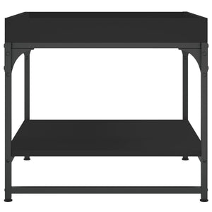 Tavolino da Salotto Nero 49,5x49,5x45 cm in Legno Multistrato 832808