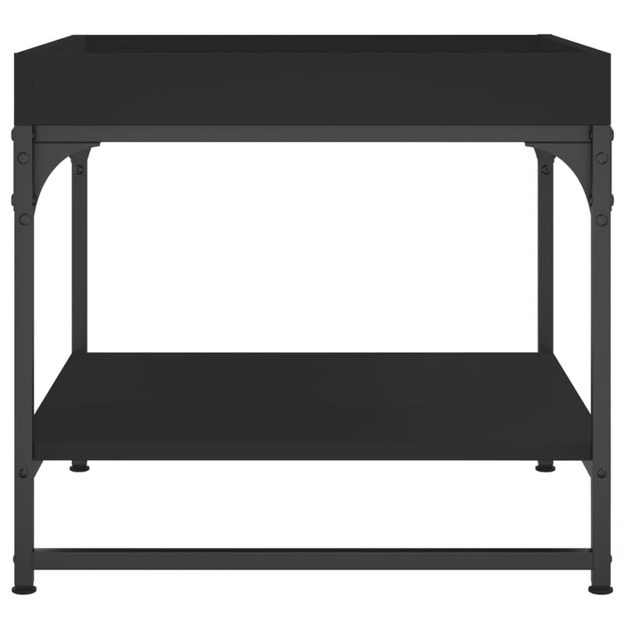 Tavolino da Salotto Nero 49,5x49,5x45 cm in Legno Multistrato 832808