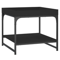 Tavolino da Salotto Nero 49,5x49,5x45 cm in Legno Multistrato 832808