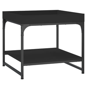 Tavolino da Salotto Nero 49,5x49,5x45 cm in Legno Multistrato 832808