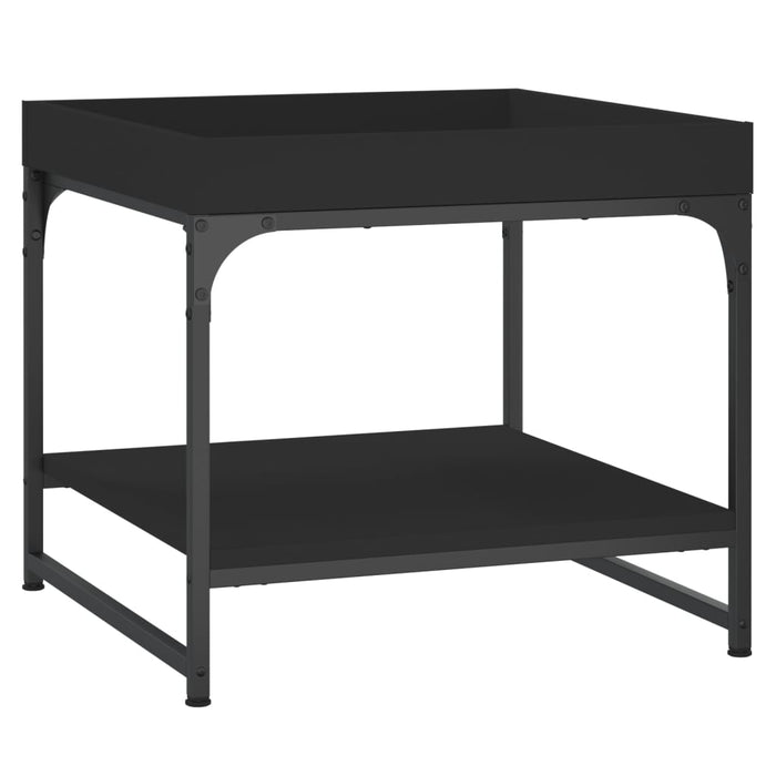 Tavolino da Salotto Nero 49,5x49,5x45 cm in Legno Multistrato 832808
