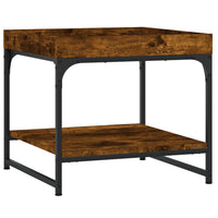 Tavolino Salotto-Tavolino da soggiorno-Tavolo Rovere Fumo 49,5x49,5x45 cm Legno Multistrato